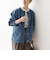 ノーカラー デニム ブルゾン［SHIPS any DENIM］