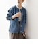 ノーカラー デニム ブルゾン［SHIPS any DENIM］