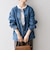 ノーカラー デニム ブルゾン［SHIPS any DENIM］