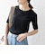 【WEB限定】〈洗濯機可能〉テレコ リブ ハーフスリーブ TEE