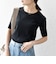 【WEB限定】〈洗濯機可能〉テレコ リブ ハーフスリーブ TEE