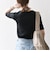 【WEB限定】〈洗濯機可能〉テレコ リブ ハーフスリーブ TEE