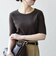 【WEB限定】〈洗濯機可能〉テレコ リブ ハーフスリーブ TEE