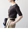 【WEB限定】〈洗濯機可能〉テレコ リブ ハーフスリーブ TEE
