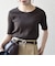 【WEB限定】〈洗濯機可能〉テレコ リブ ハーフスリーブ TEE