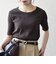 【WEB限定】〈洗濯機可能〉テレコ リブ ハーフスリーブ TEE