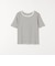 【WEB限定】〈洗濯機可能〉テレコ リブ ハーフスリーブ TEE
