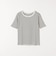 【WEB限定】〈洗濯機可能〉テレコ リブ ハーフスリーブ TEE