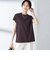 SHIPS Primary Navy Label: ニュー スヴィン コットン フレンチ スリーブ