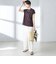SHIPS Primary Navy Label: ニュー スヴィン コットン フレンチ スリーブ