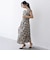 【WEB限定】〈洗濯機可能〉ドット 花柄 サイド プリーツ フレンチスリーブ ワンピース