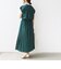 【WEB限定】〈洗濯機可能〉ドット 花柄 サイド プリーツ フレンチスリーブ ワンピース