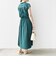 【WEB限定】〈洗濯機可能〉ドット 花柄 サイド プリーツ フレンチスリーブ ワンピース