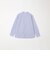 〈洗濯機可能〉ストライプ / ソリッド リラックス バンドカラー シャツ 26AW◇