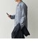 〈洗濯機可能〉ストライプ / ソリッド リラックス バンドカラー シャツ 26AW◇