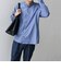 〈洗濯機可能〉ストライプ / ソリッド リラックス バンドカラー シャツ 26AW◇