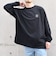 【WEB限定】BLAH BLAH BLAH.ワンポイント 刺繍 ルーズ Tシャツ (ロンT)◇