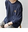 【WEB限定】BLAH BLAH BLAH.ワンポイント 刺繍 ルーズ Tシャツ (ロンT)◇