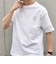 【WEB限定】SHIPS any: BLAH BLAH BLAH.ワンポイント 刺繍 ルーズ Tシャツ(ユニセックス)◇