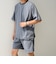 【WEB限定】〈接触冷感/撥水〉ワッシャーナイロン スピンドル Tシャツ＋イージーショーツ セットアップ◇