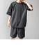【WEB限定】〈接触冷感/撥水〉ワッシャーナイロン スピンドル Tシャツ＋イージーショーツ セットアップ◇