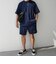 【WEB限定】〈接触冷感/撥水〉ワッシャーナイロン スピンドル Tシャツ＋イージーショーツ セットアップ◇