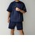 【WEB限定】〈接触冷感/撥水〉ワッシャーナイロン スピンドル Tシャツ＋イージーショーツ セットアップ◇
