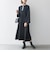 【WEB限定】〈洗濯機可能〉ダブルクロス ウエスト タック Aライン ワンピース ［NAVY BLUE］