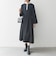 【WEB限定】〈洗濯機可能〉ダブルクロス ウエスト タック Aライン ワンピース ［NAVY BLUE］