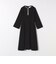 【WEB限定】〈洗濯機可能〉ダブルクロス ウエスト タック Aライン ワンピース ［NAVY BLUE］