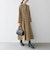 【WEB限定】〈洗濯機可能〉ダブルクロス ウエスト タック Aライン ワンピース ［NAVY BLUE］