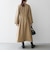 【WEB限定】〈洗濯機可能〉ダブルクロス ウエスト タック Aライン ワンピース ［NAVY BLUE］