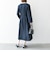 【WEB限定】〈洗濯機可能〉ダブルクロス ウエスト タック Aライン ワンピース ［NAVY BLUE］