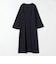 【WEB限定】〈洗濯機可能〉ダブルクロス ウエスト タック Aライン ワンピース ［NAVY BLUE］