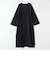 【WEB限定】〈洗濯機可能〉ダブルクロス ウエスト タック Aライン ワンピース ［NAVY BLUE］