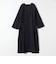 【WEB限定】〈洗濯機可能〉ダブルクロス ウエスト タック Aライン ワンピース ［NAVY BLUE］
