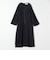 【WEB限定】〈洗濯機可能〉ダブルクロス ウエスト タック Aライン ワンピース ［NAVY BLUE］