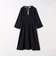 【WEB限定】〈洗濯機可能〉ダブルクロス ウエスト タック Aライン ワンピース ［NAVY BLUE］