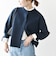 ミラノリブ ノーカラー ニット ジャケット カーディガン