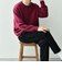 SHIPS any: 〈手洗い可能〉コットン カシミヤ スウェットライク ニット 24FW◇