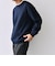 SHIPS any: 〈手洗い可能〉コットン カシミヤ スウェットライク ニット 24FW◇
