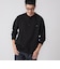 【WEB限定】SHIPS:〈抗菌・防臭〉ワンポイントロゴ バーズアイ ヘンリーネック 長袖 Tシャツ