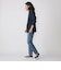 【WEB限定】SHIPS:〈抗菌・防臭〉ワンポイントロゴ バーズアイ ヘンリーネック 長袖 Tシャツ