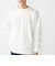 【WEB限定】SHIPS:〈抗菌・防臭〉ワンポイント ロゴ バーズアイ クルーネック 長袖 Tシャツ