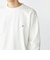 【WEB限定】SHIPS:〈抗菌・防臭〉ワンポイント ロゴ バーズアイ クルーネック 長袖 Tシャツ