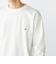 【WEB限定】SHIPS:〈抗菌・防臭〉ワンポイント ロゴ バーズアイ クルーネック 長袖 Tシャツ