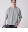 【WEB限定】SHIPS:〈抗菌・防臭〉ワンポイント ロゴ バーズアイ クルーネック 長袖 Tシャツ
