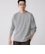 【WEB限定】SHIPS:〈抗菌・防臭〉ワンポイント ロゴ バーズアイ クルーネック 長袖 Tシャツ