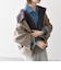 【WEB限定】リバー スタンドカラー ポンチョ ショート コート