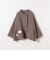【WEB限定】リバー スタンドカラー ポンチョ ショート コート